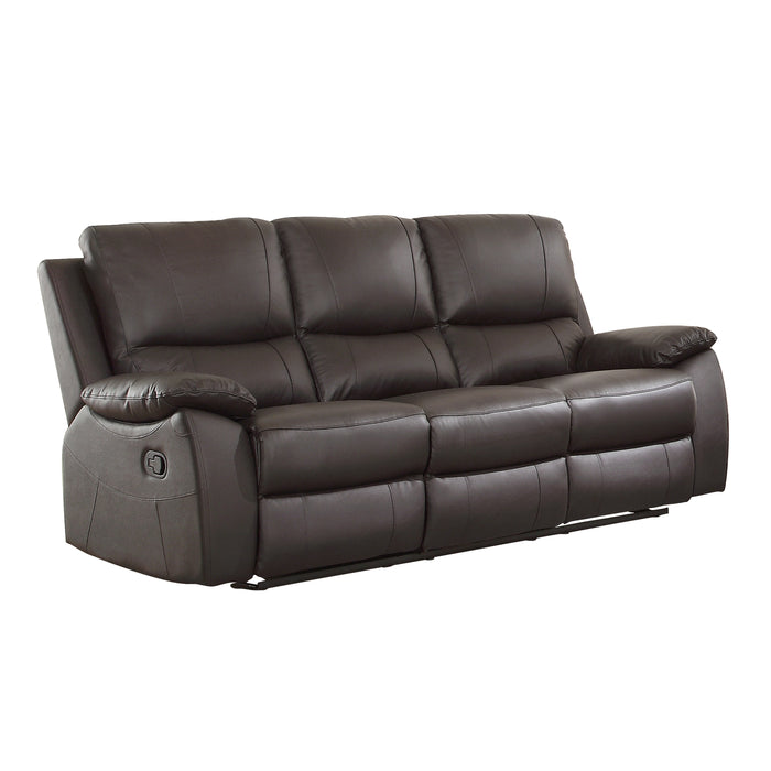 Dawson Double Reclining Sofa in Brown - 9368BRW-3