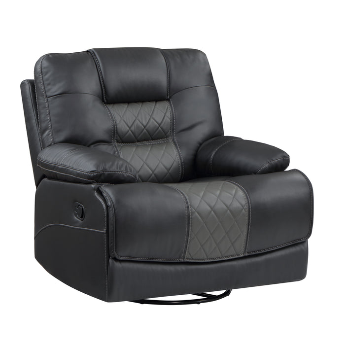 Fabian Swivel Glider Reclining Chair in Gray - 9388GRY-1