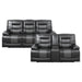 Fabian 2pc Set: Sofa, Love in Gray - 9388GRY*2 image