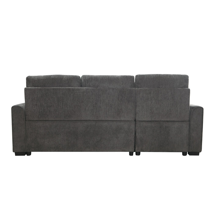 Carolina 2-Piece Reversible Sectional with Pull-out Bed and Hidden Storage in Gray - 9402DGY*SC