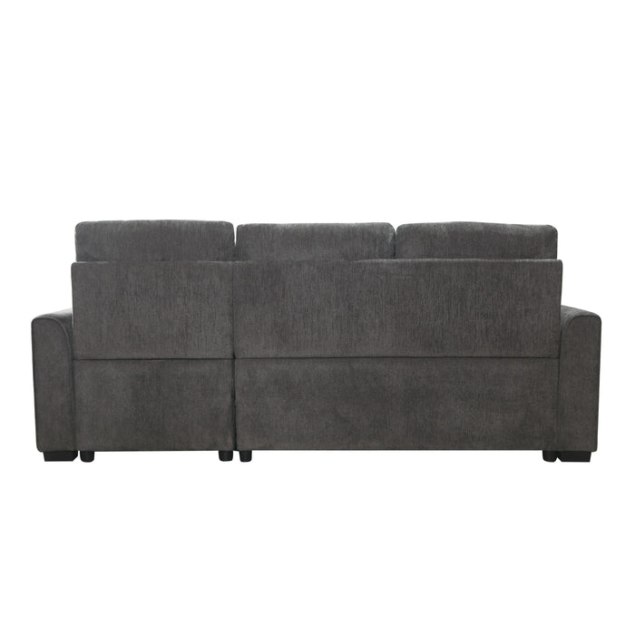 Carolina 2-Piece Reversible Sectional with Pull-out Bed and Hidden Storage in Gray - 9402DGY*SC