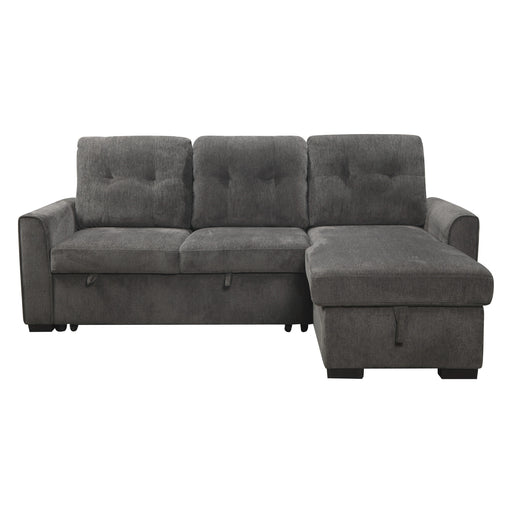 Carolina 2-Piece Reversible Sectional with Pull-out Bed and Hidden Storage in Gray - 9402DGY*SC image