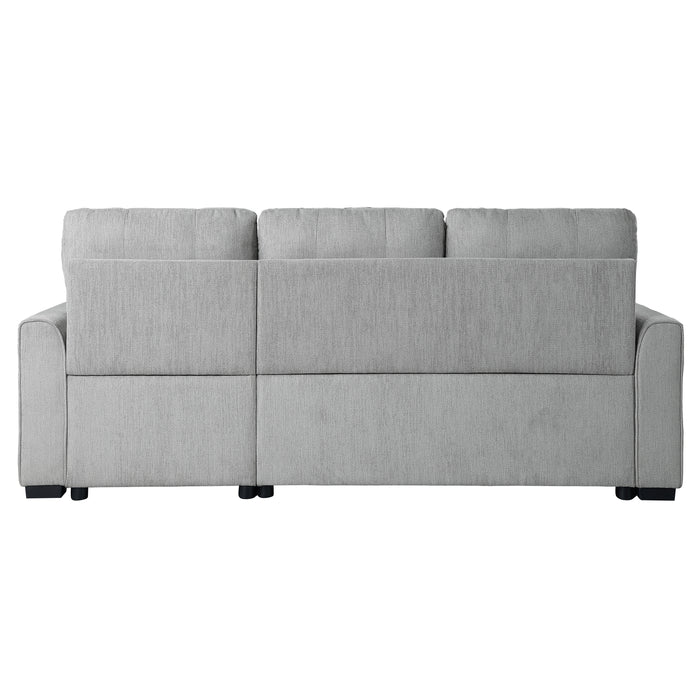 Carolina 2-Piece Reversible Sectional with Pull-out Bed and Hidden Storage in Gray - 9402GRY*SC