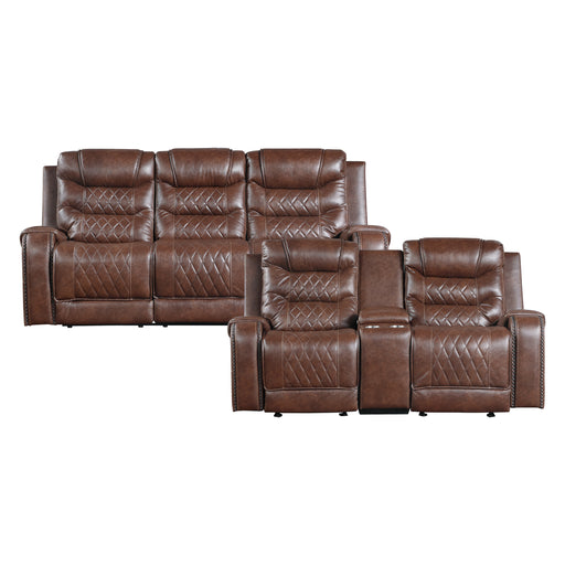 Putnam 2PC SET: SOFA, LOVE in Brown - 9405BR*2 image