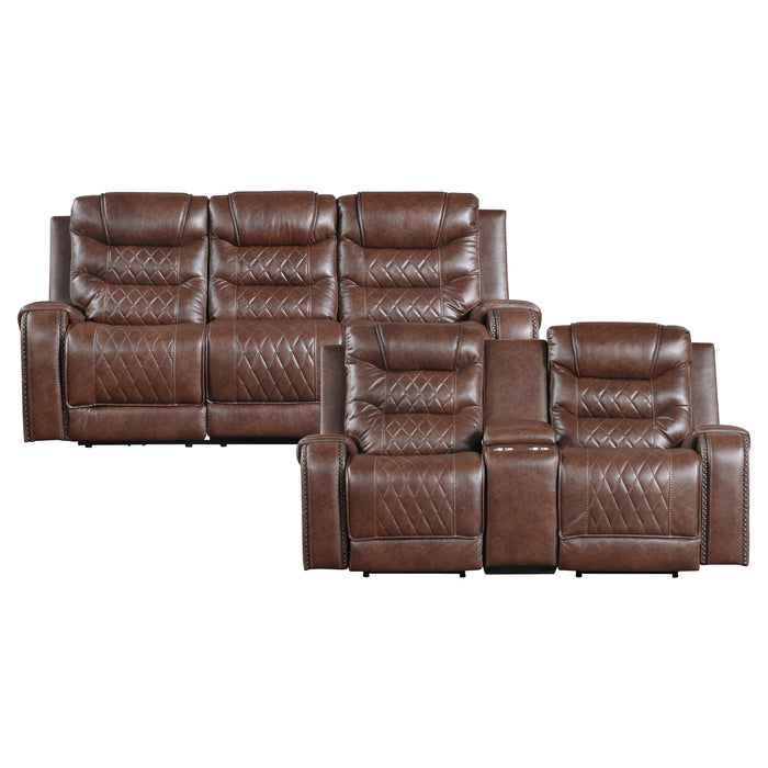 Putnam 2pc Set: Sofa, Love (Power) in Brown - 9405BR*2PW image