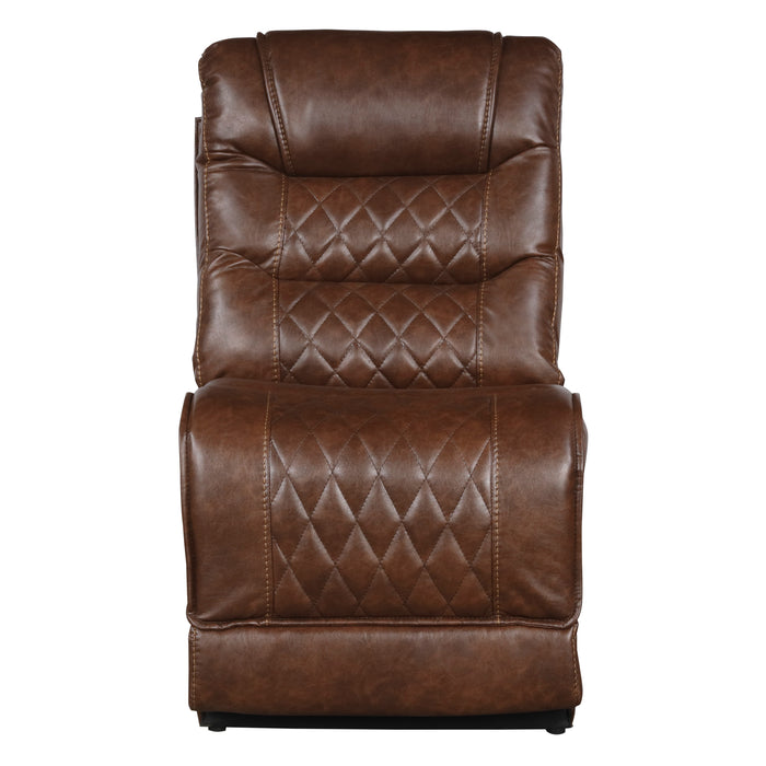 Putnam 6-Piece Modular Power Reclining Sectional in Brown - 9405BR*6LRRR