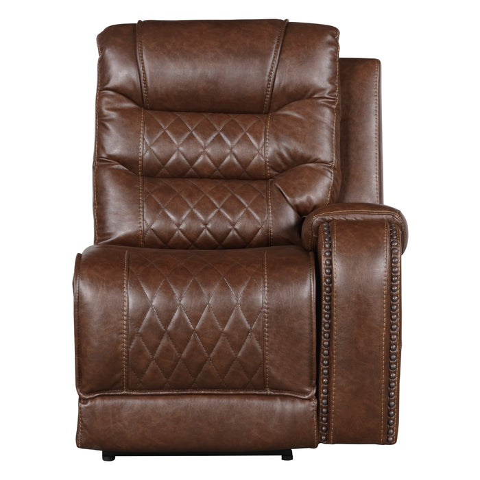 Putnam 6-Piece Modular Power Reclining Sectional in Brown - 9405BR*6LRRR