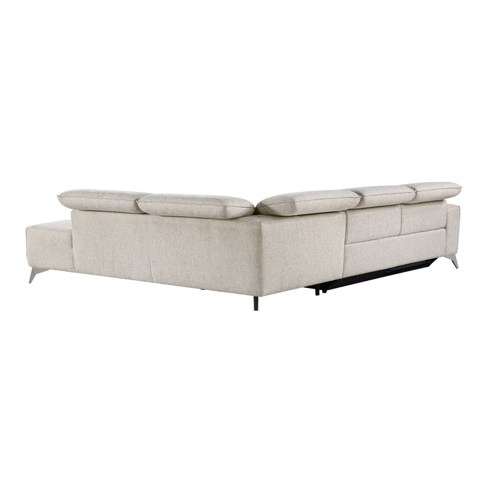 Adahlia 2-Piece Power Reclining Sectional with Right Chaise in Beige - 9414*SCPW