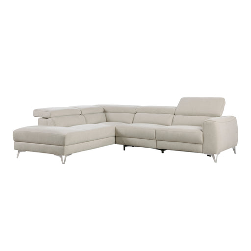 Bienvenue 2-Piece Power Reclining Sectional with Left Chaise in Beige - 9415*SCPW image