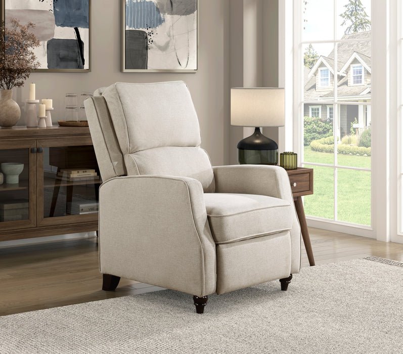 Loveland Push Back Reclining Chair in Beige - 9418BE-1