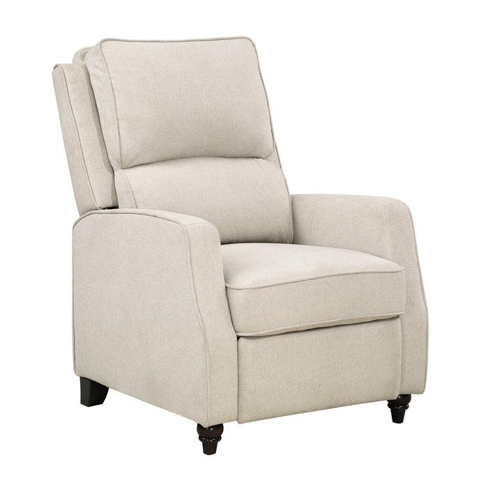 Loveland Push Back Reclining Chair in Beige - 9418BE-1