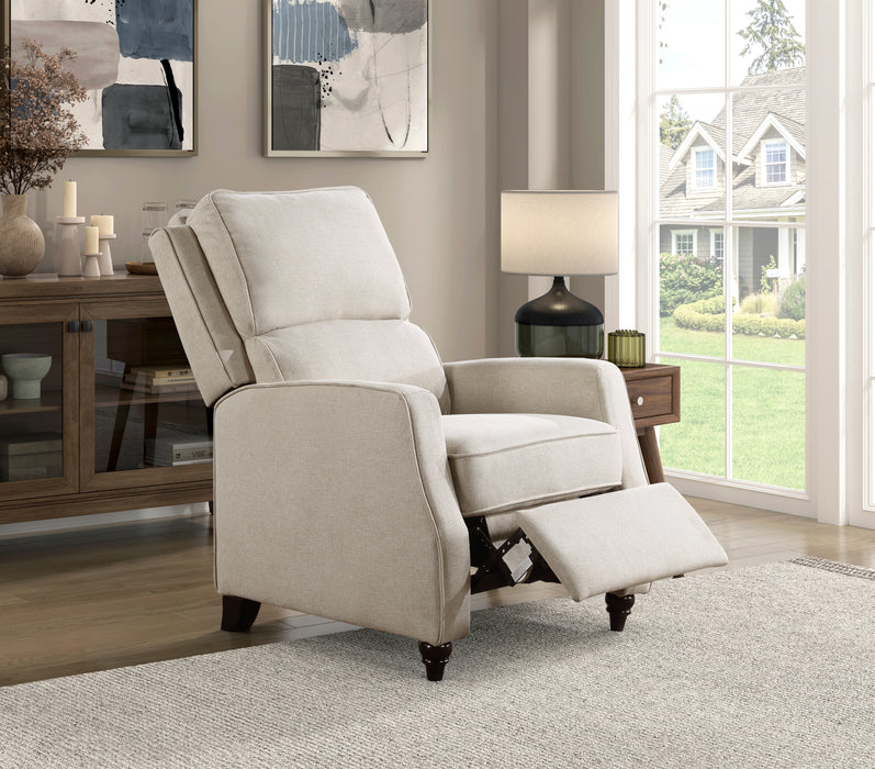 Loveland Push Back Reclining Chair in Beige - 9418BE-1