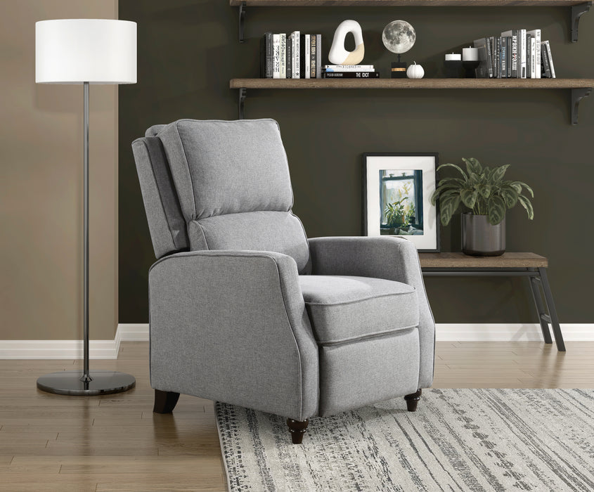 Loveland Push Back Reclining Chair in Gray - 9418GY-1