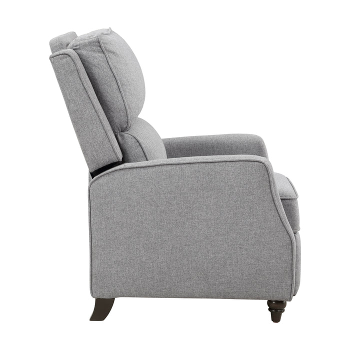 Loveland Push Back Reclining Chair in Gray - 9418GY-1