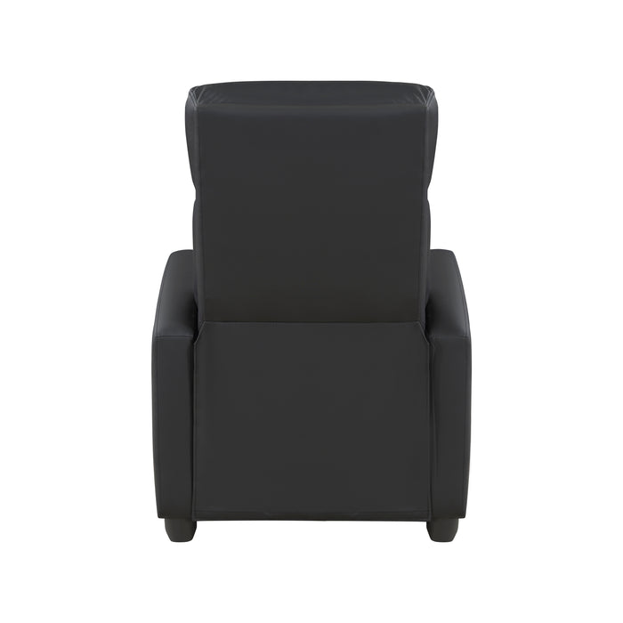 Greenfield Push Back Reclining Chair in Black - 9420BK-1