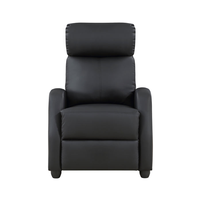 Greenfield Push Back Reclining Chair in Black - 9420BK-1 image