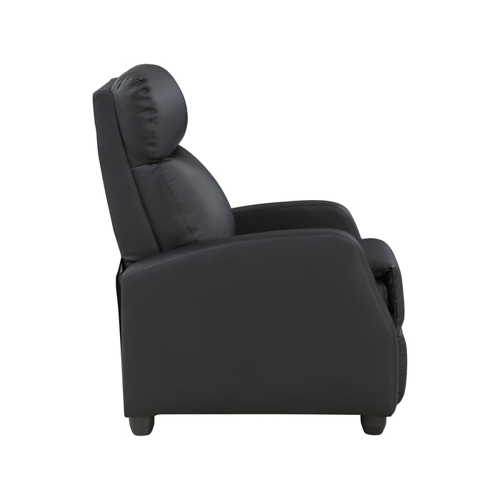 Greenfield Push Back Reclining Chair in Black - 9420BK-1