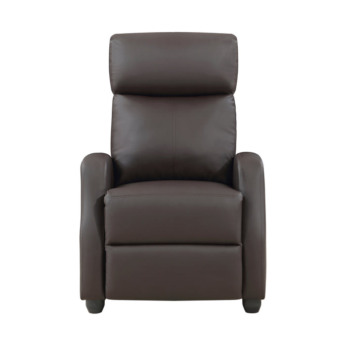 Greenfield Push Back Reclining Chair in Brown - 9420DB-1 image