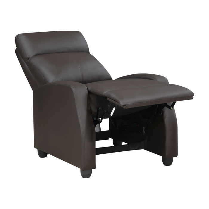 Greenfield Push Back Reclining Chair in Brown - 9420DB-1