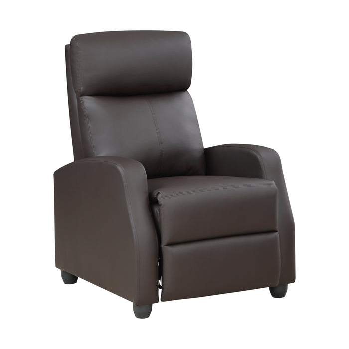 Greenfield Push Back Reclining Chair in Brown - 9420DB-1