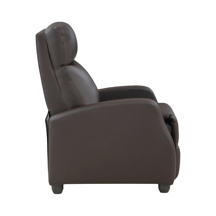 Greenfield Push Back Reclining Chair in Brown - 9420DB-1