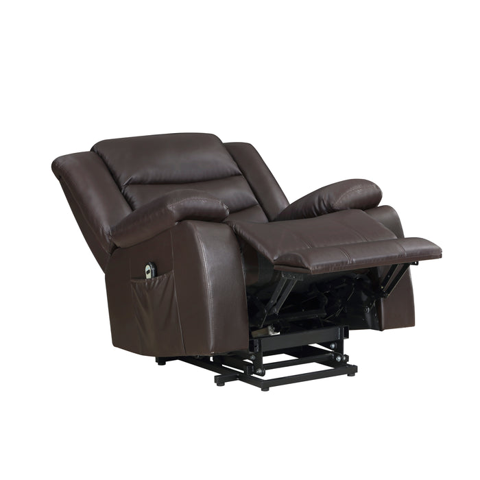 Carson Power Lift Chair in Brown - 9423DBR-1LT