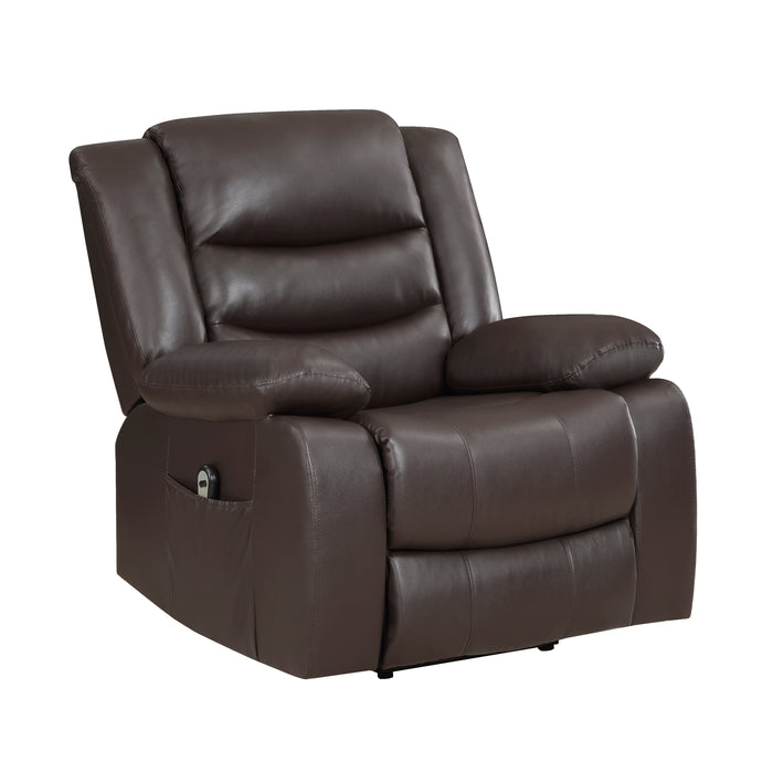 Carson Power Lift Chair in Brown - 9423DBR-1LT