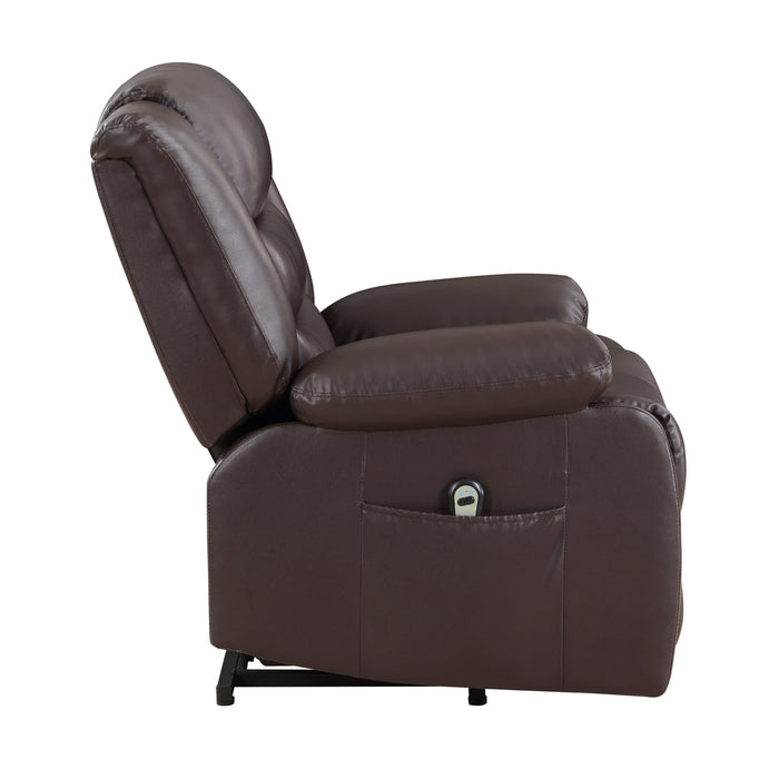 Carson Power Lift Chair in Brown - 9423DBR-1LT