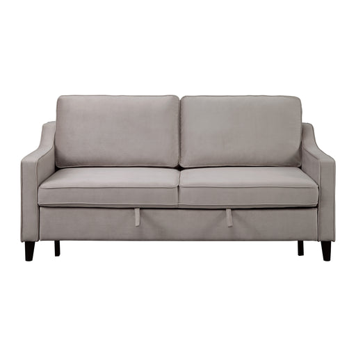 Adelia Convertible Studio Sofa with Pull-out Bed in Gray - 9428CB-3CL image