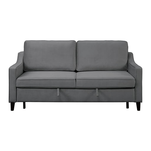 Adelia Convertible Studio Sofa with Pull-out Bed in Gray - 9428DG-3CL image