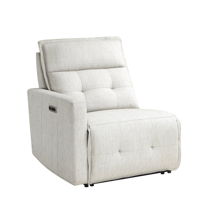 Salida (1/6)Power Left Side Reclining Chair with Power Headrest in White - 9444HMP-LRPWH