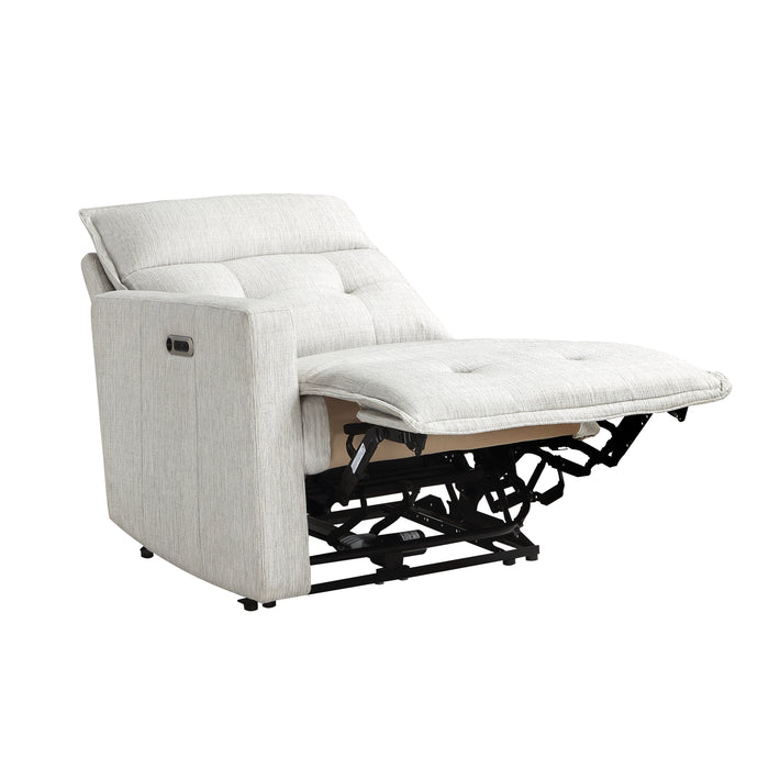 Salida (1/6)Power Left Side Reclining Chair with Power Headrest in White - 9444HMP-LRPWH