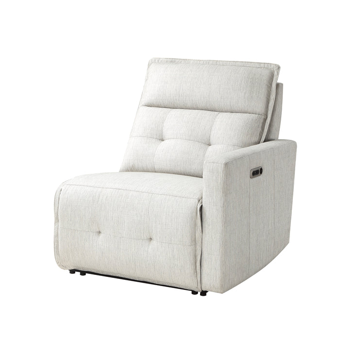 Salida (2/6)Power Right Side Reclining Chair with Power Headrest in White - 9444HMP-RRPWH