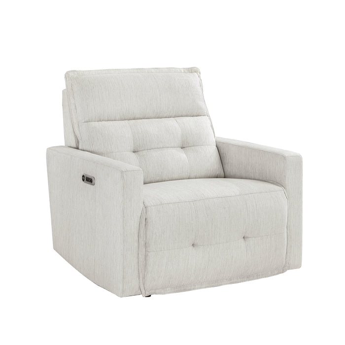 Salida Power Reclining Chair with Power Headrest in White - 9444HMP-1PWH