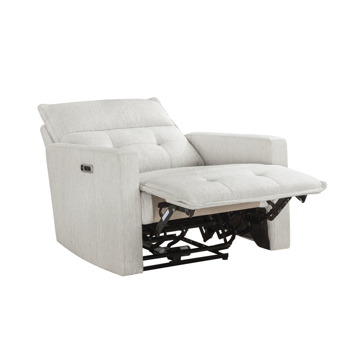 Salida Power Reclining Chair with Power Headrest in White - 9444HMP-1PWH