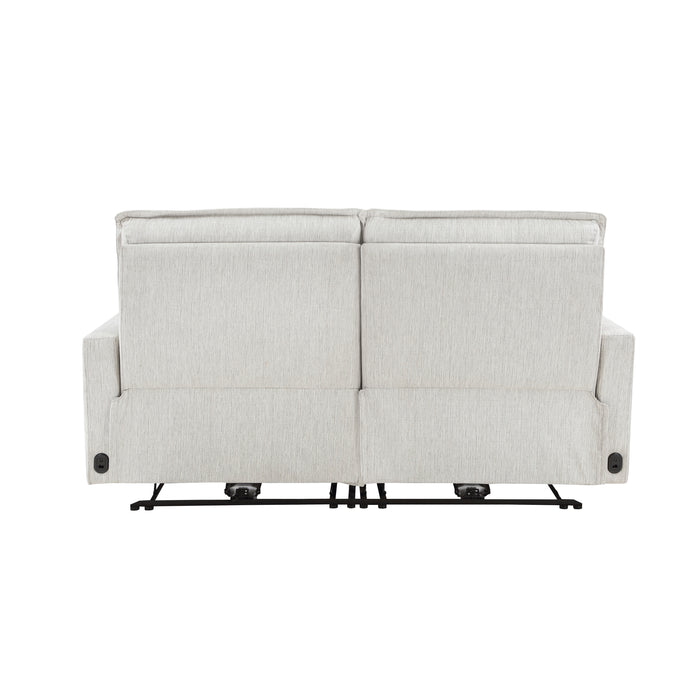 Salida (2)Power Double Reclining Loveseat with Power Headrests in White - 9444HMP-2PWH*