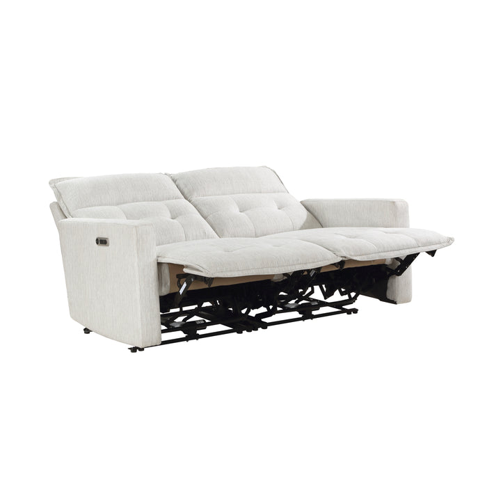 Salida (2)Power Double Reclining Loveseat with Power Headrests in White - 9444HMP-2PWH*