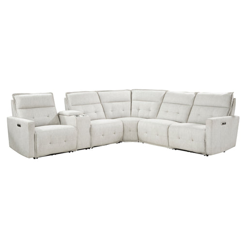 Salida 6-Piece Modular Power Reclining Sectional with Power Headrests in White - 9444HMP*6SCPWH image