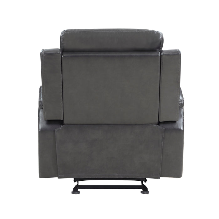 Broomfield Glider Reclining Chair in Gray - 9456DG-1