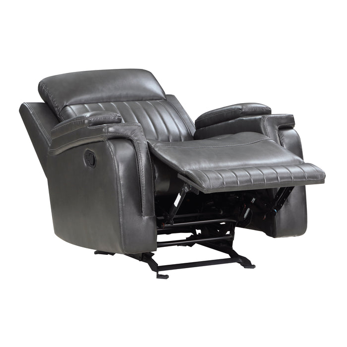 Broomfield Glider Reclining Chair in Gray - 9456DG-1