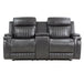 Broomfield Double Reclining Loveseat with Center Console in Gray - 9456DG-2 image