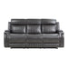 Broomfield Double Reclining Sofa with Drop-Down Cup Holder in Gray - 9456DG-3 image