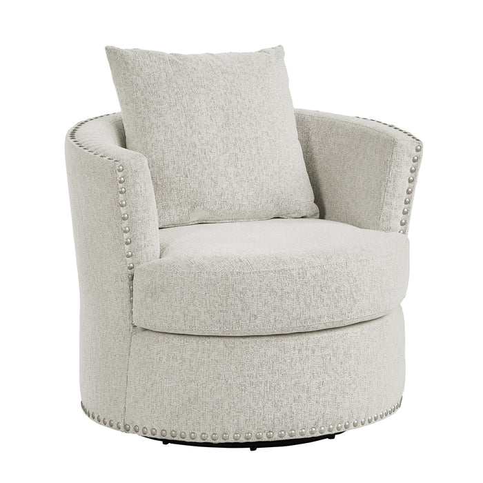 Morelia Swivel Chair in Beige - 9468BE-1