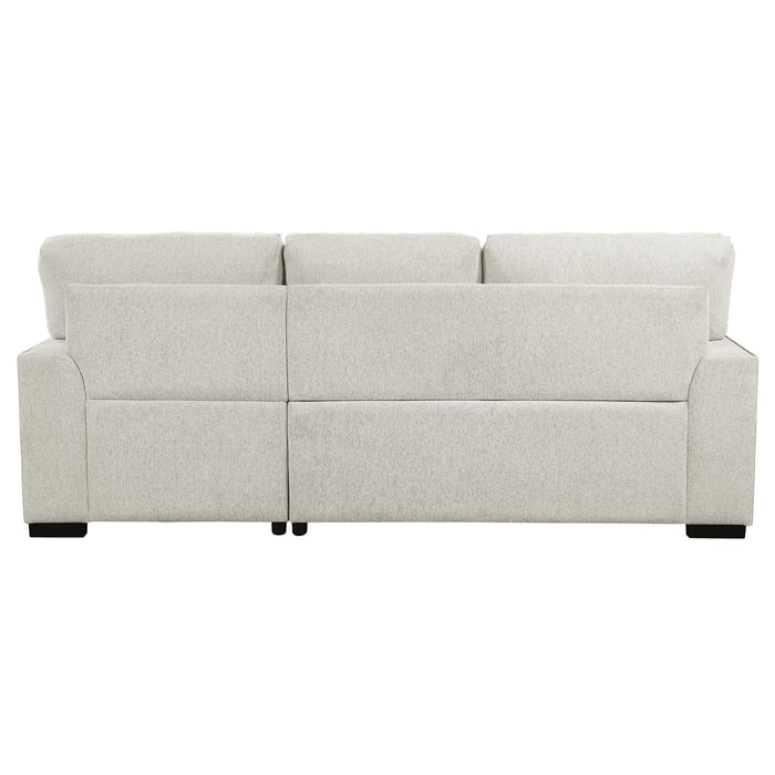 Morelia 2-Piece Sectional with Pull-out Bed and Right Chaise with Hidden Storage in Beige - 9468BE*2RC2L