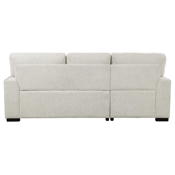 Morelia 2-Piece Sectional with Pull-out Bed and Left Chaise with Hidden Storage in Beige - 9468BE*2LC2R