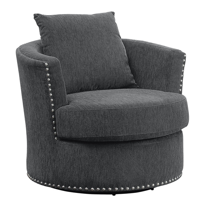 Morelia Swivel Chair in Gray - 9468CC-1