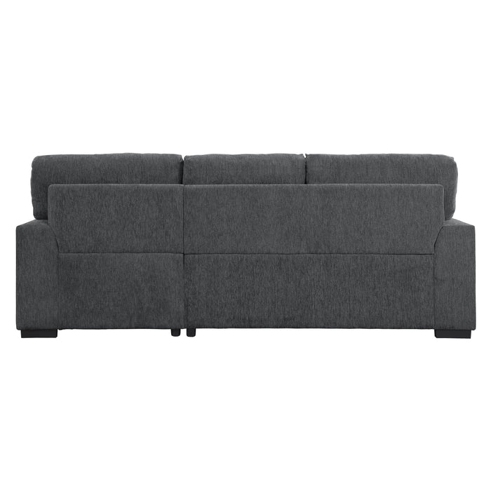 Morelia 2-Piece Sectional with Pull-out Bed and Right Chaise with Hidden Storage in Gray - 9468CC*2RC2L