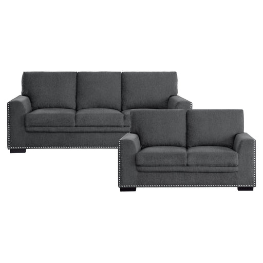 Morelia 2pc Set: Sofa, Love in Gray - 9468CC*2 image