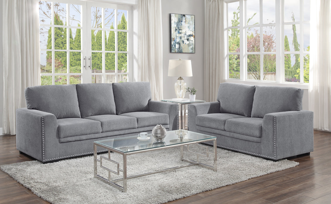 Morelia Loveseat in Gray - 9468DG-2