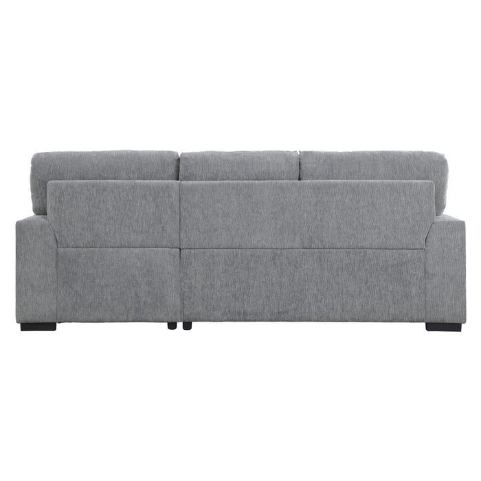 Morelia 2-Piece Sectional with Pull-out Bed and Right Chaise with Hidden Storage in Gray - 9468DG*2RC2L